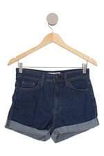 Shorts jeans Renner azul com barra italiana