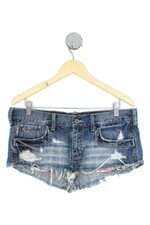 shorts jeans Hollister feminino azul