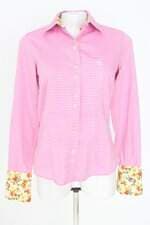 camisa Dudalina feminina rosa com bordado