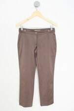 calça de tecido soprano feminina marrom
