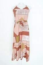 vestido feminino estampado com faixa na cintura
