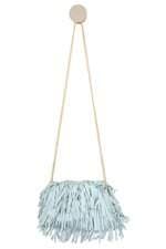 bolsa Arezzo feminina azul com franja