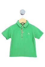 camisa polo Burberry kids verde com bordado