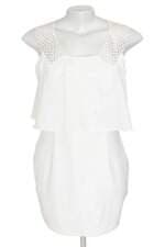 vestido Canal feminino branco com babado