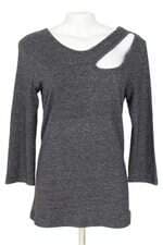 blusa mob feminina cinza com recortes