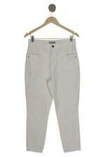 calça de sarja Mob feminina off white