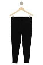 calça de tecido Shoulder feminina preta