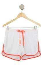 Shorts Speedo feminino branco e laranja