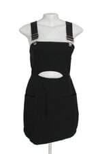 Vestido Renner feminino preto com recortes