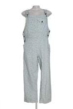 Jardineira feminina verde estampada