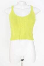 cropped de tricô feminino verde