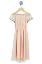 vestido Zara kids rosa com brilho e forro