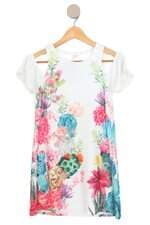 vestido Zara kids estampado com recortes