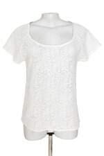 blusa Luigi Bertolli feminina branca com recortes e transparência