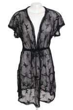 saída de praia la mar feminina preta com faixa na cintura