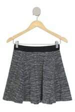 saia H&M feminina cinza