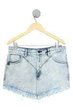 saia jeans John John feminina azul