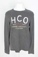 blusa Hollister masculina cinza com silk