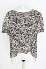 blusa Maria Filó feminina bicolor com corrente