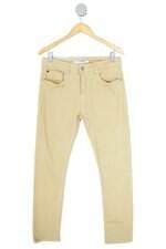 calça de sarja Calvin Klein masculina bege