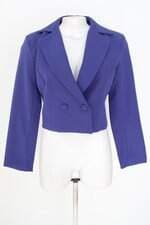 Blazer de Alfaiataria Curto Azul AMARO