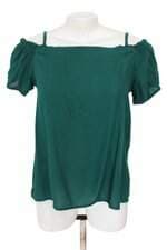 blusa Hering feminina verde com franzido