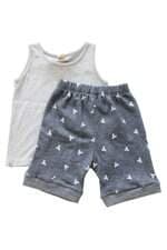 kit infantil green regata e shorts estampado 