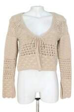 cardigan de tricô Renner feminino bege