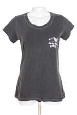 camiseta baby look Achados da Paula feminina  cinza com silk