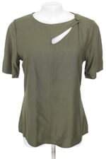 blusa feminino verde com recortes