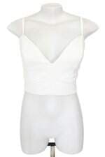 Blusa Cropped branco com franzido