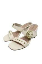 sandália feminina beira rio bege com ilhós