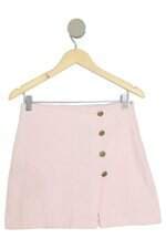 Saia Curta Rosa com Fenda 