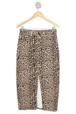 saia C&A feminina em animal print com fenda