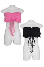 Kit Top Rosa e Preto Com Babado 