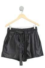 shorts Renner feminino preto com faixa na cintura