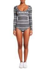 Maiô Manga Longa Estampa Étnica Cia Marítima 