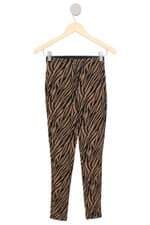 Calça Skinny em Malha Estampa Animal Print Zara 