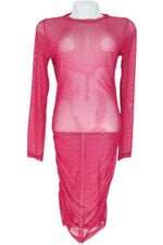 Vestido em Tule Rosa Estampa Barbie Riachuelo 
