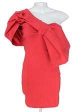 Vestido Ombro Único com Laço Brytch vermelho