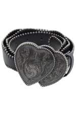 cinto feminino preto com aplique