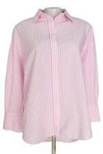 Camisa Listrada Branca e Rosa C&A 