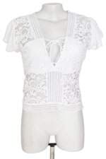 Blusa Renda Guipir Branca Riachuelo 
