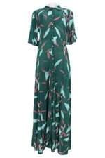 Vestido Longo Estampado Verde Zinzane