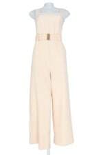 Macacão Alfaiataria Crepe Salmão Com Cinto Renner