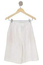 Bermuda de Alfaiataria com Pregas Off White Renner