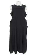 Vestido Longo com Recorte na Cintura Curve e Plus Size Preto Ashua