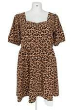 Vestido Curto Estampa Animal Print Plusa Size Chica Bolacha