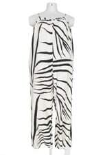 macacão Renner feminino animal print branco e preto