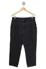 calça mom jeans Renner feminina preta estampa animal print